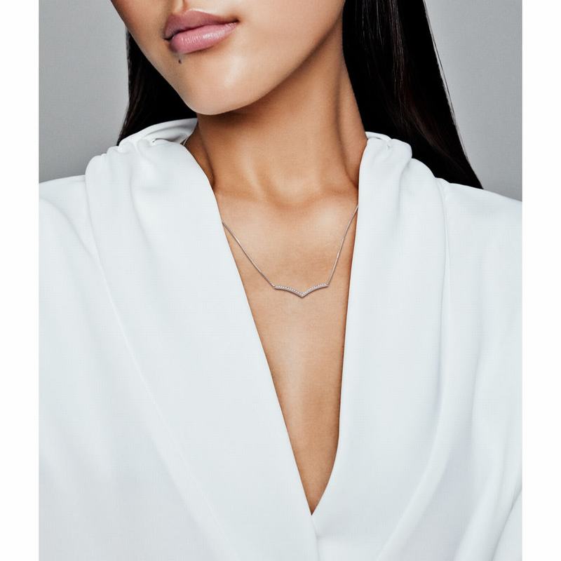 Pandora Shimmering Wish Necklace Silver Egypt LW2809516